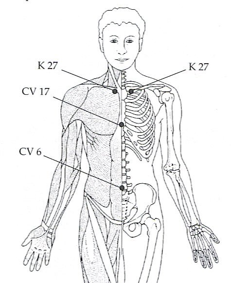 CV 6, CV 17, k 27 Akupunkturpunkt