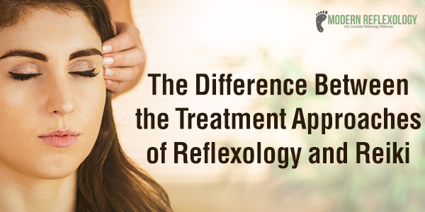 difference between the treatment approaches of reflexology and reiki